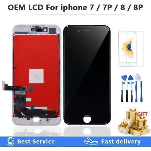 OEM LCD Display For iPhone 7 8 plus 7p 8p 5s Touch Screen with original Assembly Replacement Good 3D touch Digitizer 100% tested