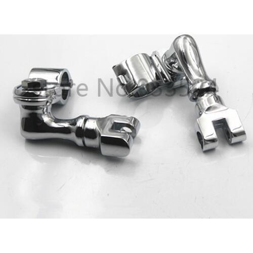 1" 25mm Highway Engine Guard Foot Peg Mounts Clamps For Harley Dyna Softail Electra Glide Sportster 883 1200 Road Glide