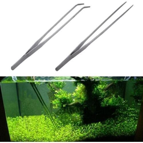 1 pcs Stainless Steel Curved Straight Tweezers Aquarium Plant Shrimp Reef Clip Fish Tank Cleaner Aquarium Accessories Features