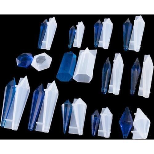 1pcs Quartz Shard Silicone Mold Crystal Point Mould Epoxy Resin Pendant UV Resin Craft Supplies UV Resin Epoxy Mold DIY Jewelry