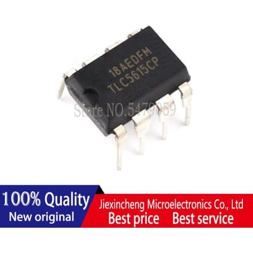 10PCS TLC5615CP TLC5615 DIP8 Digital to analog converter