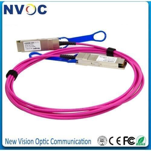 100G QSFP28 7M(21ft) OM4 AOC Active Optic Cable,QSFP28-100G-AOC-7M Compatible 100G QSFP28 Active Optical Cable