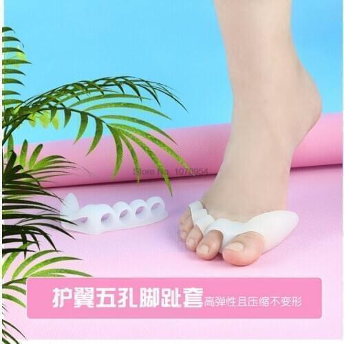 200pairs Soft Silicone Toe Pads Bunion Corrector Toe Separators Straightener Spreader Hallux Valgus for Feet Care Pedicure Tools