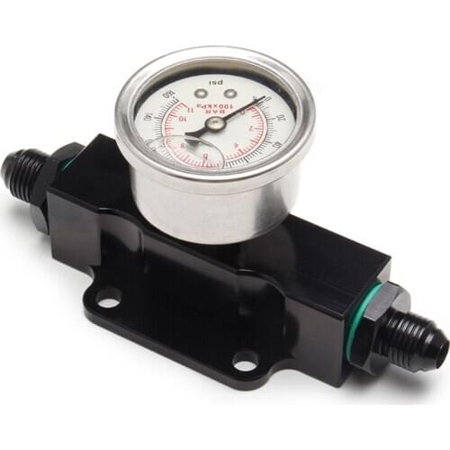 2021 Popular New Motor Performance Universal Black Billet Aluminum Inline 6 AN AN6 Fuel Filter