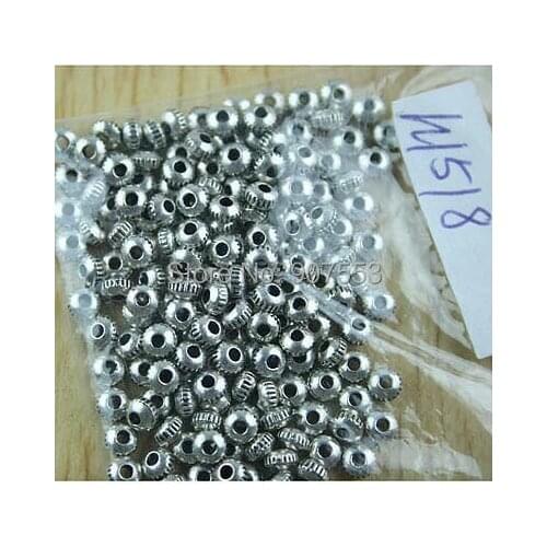 400pcs Tibetan silver oblate spacer beads h1518