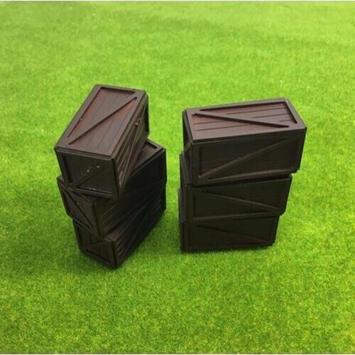 6pcs Model Train Railway Rectangular intermodal Container 1:87 HO Scale GY54087 storage containers railway modeling