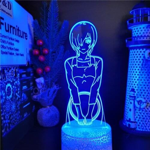Anime 3d Lamp Tokyo Ghoul Touka Kirishima Figure Led Night Light For Bedroom Decor Nightlight Kids Child Table Lamp Manga Gift