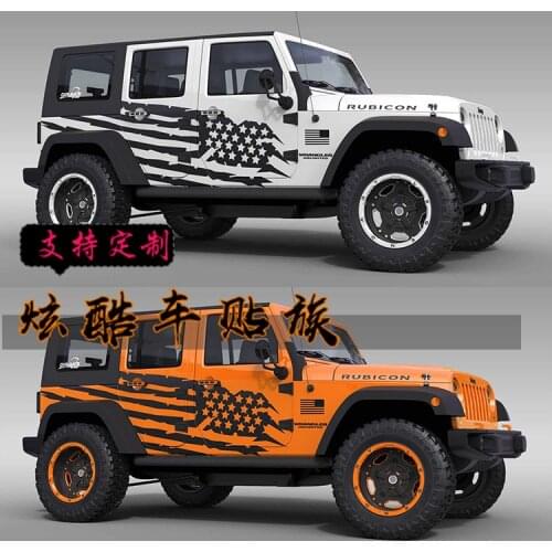 Car stickers FOR JEEP Wrangler personality appearance body decoration Wrangler flag pattern stickers