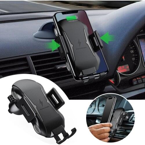 Car Phone Holder Universal Smartphone Stands Wireless Charging Touch-Sensitive Opening And Closing Auto Air Outlet Accessories