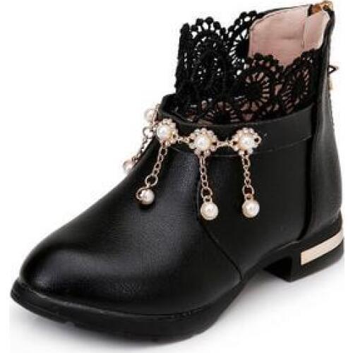Spring Autumn Winter child/girl/kid motorcycle boots nubuck leather boots fringe flats shoes zip solid color short boots