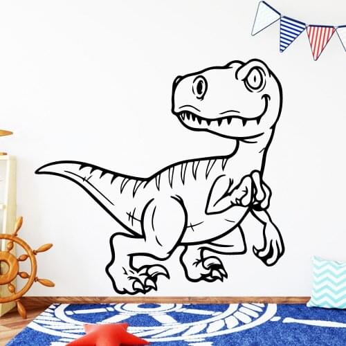 Dinosaur Wall Decal Cartoon Cartoon Dinosaur Home Decor Vinyl Wall Stickers For Babys Rooms Background Wall Art Decal A2165