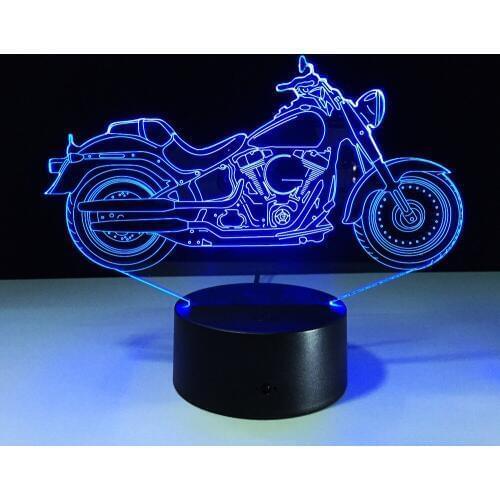 2017 New Motor Shape Table lamp Touch Nightlight 7 Colors Changing Motorcycles Sleeping Lamparas Light Acrylic USB 3D LED Lamp