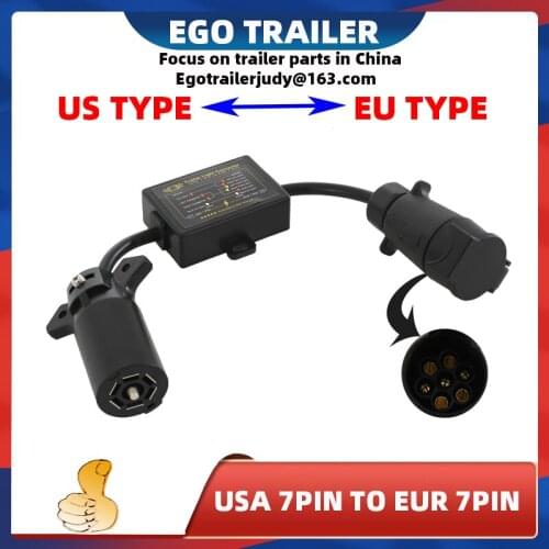 TRAILER CONNECTOR TRAILER PLUG RV7PIN EU SOCKET CONVERT TO 7PIN USA TRAILER PLUG