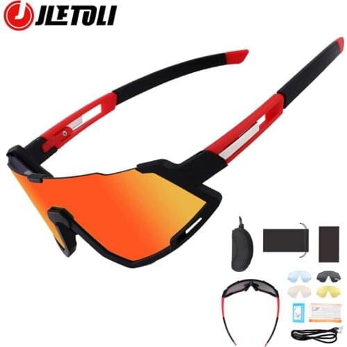 JLETOLI Polarized Bike Glasses Photochromic Sports Sunglasses Women Men Cycling Eyewear Anti-UV Outdoor Goggles Oculos Ciclismo