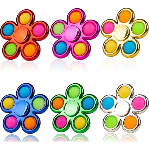 Pops fidget toy its hand finger spinner simple dimple anxiety sensory anti stress relief colorful push bubble autism depression