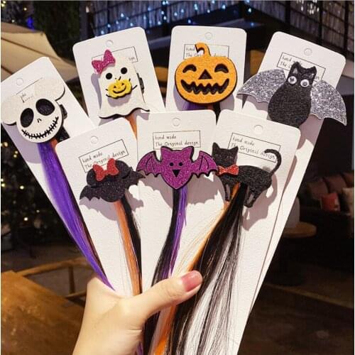 Halloween Props Cartoon Ghost Hairpins Funny Headband Colorful Hair Ornament Clips Kids Cute Gifts Fashion Hair Accessories