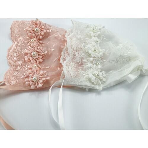 D&J Cap Newborn Baby Sweet Hat Princess Lace Infant Girl Beanie Baby Photo Props Accessories Bonnet Photography High Quality