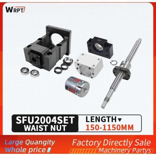 Ball screw SFU2004 + waist nut + HM15-80 / 15-86 (cast iron) + BF15 + coupling XB30 * 40 + DSG20H, L = 200MM-1150MM