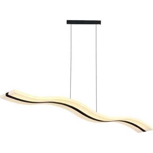 Modern Creative Acrylic Wave Line Led Pendant Lights 38W Hanging Lamp for dinning room livingroom restaurant kitchen lights
