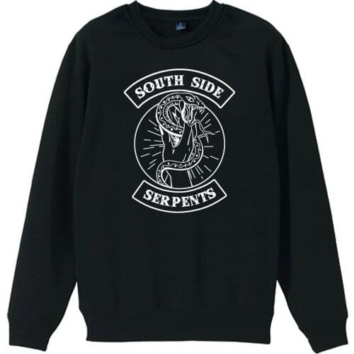 Boy Man Men Crew Neck Sweatshirt Southside Serpents Riverdale Snake Lady Hand Teenager Pullover Fleece ZIIART
