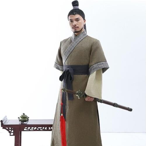 Traditional dress men TV cosplay asian clothes ancient Ministers clothing oriental robe chinese Hanfu male