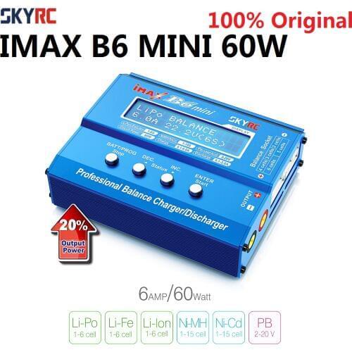 100% Original SKYRC IMAX B6 MINI 60W 5W Max Balance Charger Discharge W/ Connector Charging Cable For RC Helicopter Lipo Battery