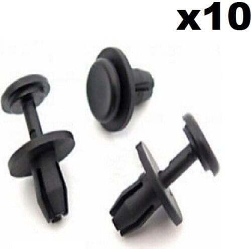 10x For Peugeot 8mm Plastic Rivets- Wheel Arch Inner Liner Clips, Splashguard Clips