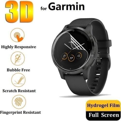 3D Hydrogel Protective Film for Garmin Venu Vivoactive 4 4s 3 Trainer Instinct Vivomove HR 3 3s Screen Protector Foil(Not Glass)