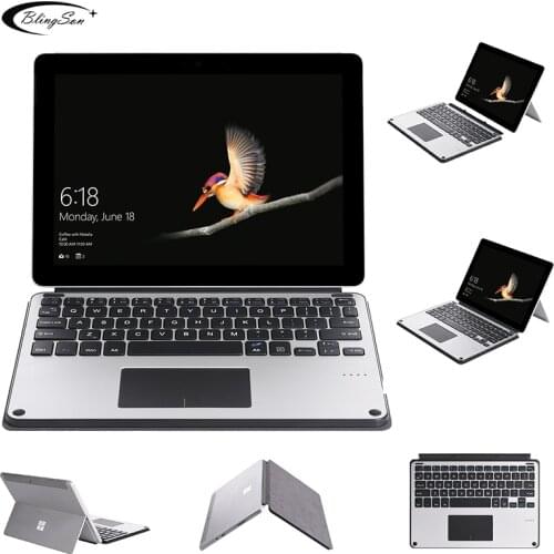 Aluminum Portable Keyboard Case For Surface Go Wireless Bluetooth Keyboard with Touchpad Cover for Microsoft Surface GO 10 inch