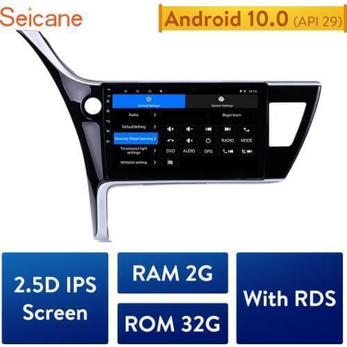 Seicane 10. Android 10.0 Car Radio GPS Navigation System Multimedia Player for Toyota Corolla (LHD)Touchscreen Bluetooth