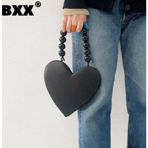 [BXX] Ladies Vintage PU Leather Bags for Women 2021 Fashion Branded Chain Crossbody Lady Trend Handbags and Purses HS032