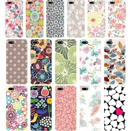 206H Decorative pattern Soft Silicone Tpu Cover Case for huawei Honor 7a pro 7x play case