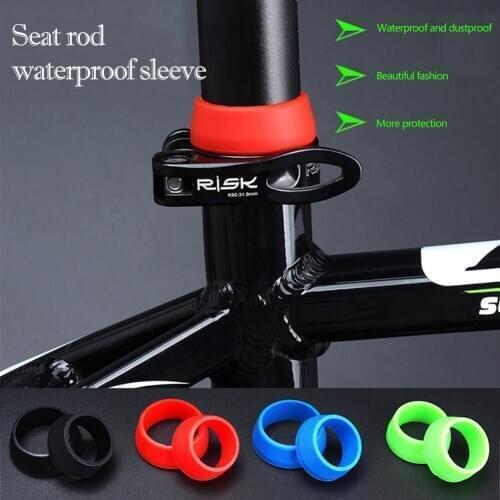 Bike Seat Post Ring Dust Cover Silicone Waterproof Bicycle Seatpost Case Protective Bike Accessories Bicicleta zadelpen New