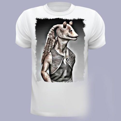 New Unisex T Shirt European Style In Soft Short Sleeve O-neck Tees Jar Jar Binks T Shirt Summer Casual Shirts Streetwear