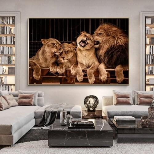 Lion Wild Animal Lion King Canvas Art Painting Posters and Prints Cuadros Wall Art Picture for Living Room Home Decoration
