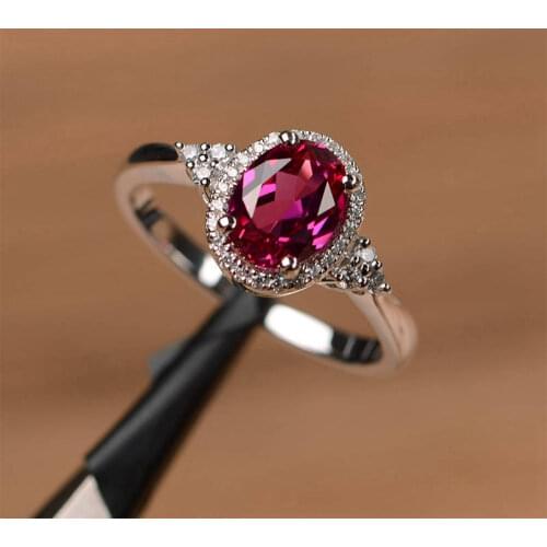 Trendy Sterling Sparkling Red Heart Stackable Ring Micro Pave Crystal CZ for Women Valentines Day Fashion Jewelry