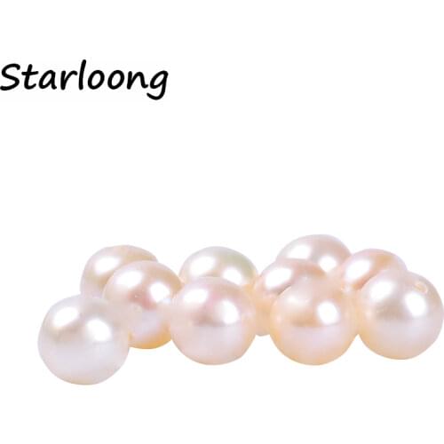 1pc AA quality 6.5-7mm round natural freshwater pearl beads only one hole jewelry making DIY for necklace bracelet earrings