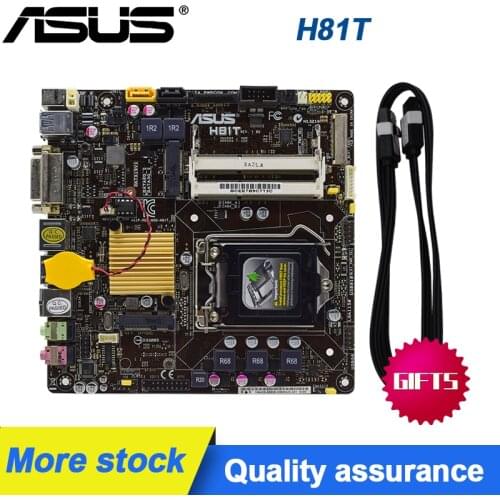 For Asus H81T Desktop Motherboard H81 LGA 1150 For Core i7 i5 i3 DDR3 SATA3 USB3.0 HDMI Mini-ITX Original Used Mainboard