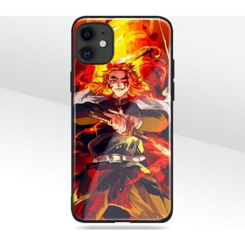 Kyojuro Rengoku Anime Glass Soft Silicone Phone Case FOR iPhone SE 6s 7 8 Plus X XR XS 11 12 Mini Pro Max Sumsung Cover Shell
