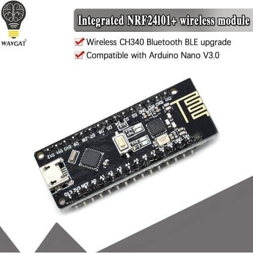 Nano V3.0, Micro USB Nano Board ATmega328P QFN32 5V 16M CH340 for Arduino ,with NRF24l01+,2.4G wireless,Immersion Gold
