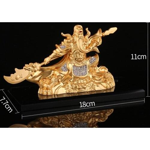 2020 NEW OFFICE SHOP MONEY DRAWING MARTIAL GOD OF WEALTH GOLD GUAN GONG GUAN DI FENG SHUI STATUE-CAR SAFE TALISMAN PROTECTION