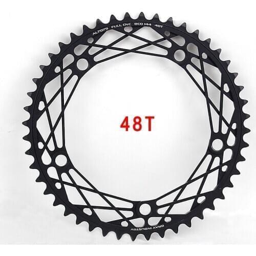 Chainring bicycle dead flying Tooth plate Parts bcd 144 48T hollow tooth disc Aluminum alloy dead flying disc Bike tooth disc