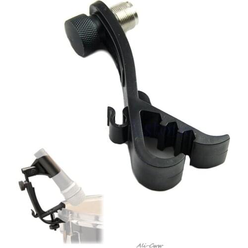Plastic Drum Mic Clamp Shockproof Clip Holder Rim Mount Kit Hard Groove Gear