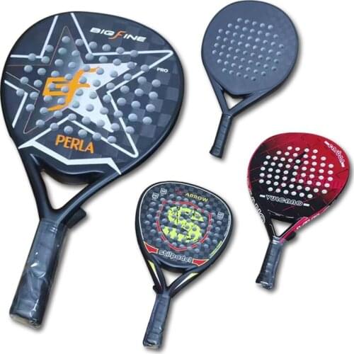 Professional Beach Padel Tennis Racket Carbon Fiber EVA Face Paddle With Paddle Bag Cover Adult Sport Training Accessories