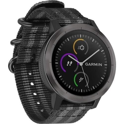Strap for Garmin Vivoactive 3 Music/Vivoactive 3/Vivomove HR/Forerunner 245/645 Music Smartwatch 20mm Soft Nylon Wrist Bands