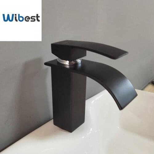 Wibest Basin Faucets Single Handle Sink Faucet Black Bathroom Faucets Bathroom Brass Tap Toilet Faucet Handle Lavabo LH-16828