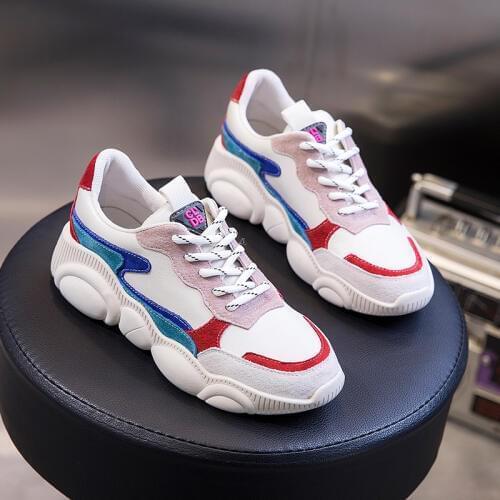 2019 Mixed Colors Women Casual Shoes Fashion Comfortable Platform Shoes Woman Sneakers Ladies Trainers Chaussure Femme R2-38