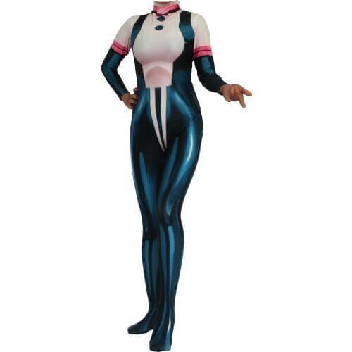 Women/Girls/Kids My Hero Academia OCHACO URARAKA Cosplay Costume Lycra Spandex Haloween Custome Zentai Bodysuit Jumpsuits