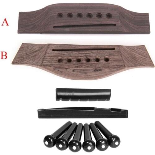 1 Set Classic Acoustic Guitar Bridge Bone Bridge Pins/Saddle/Nut Saddle Guitar Parts Guitar Bridge Code