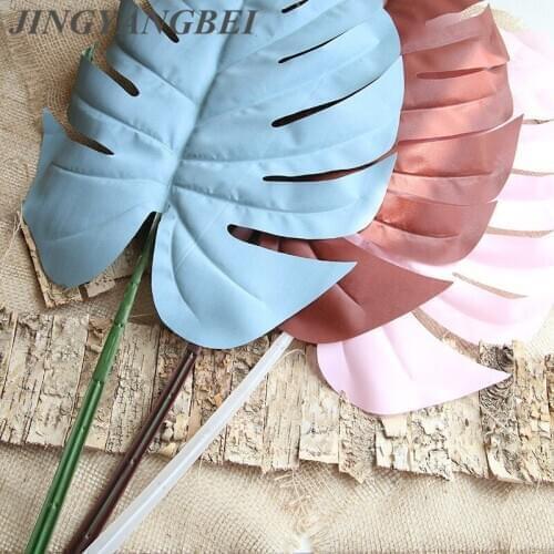 1M Large Color Turtle Leaf Artificial Plants Leaves Home Wedding Arrange Party Decoration Garden Balcony Green Fake Flowers